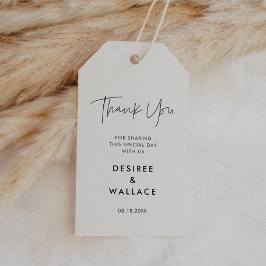 Moderne minimalistische Gastgeschenk Hochzeiten Geschenkanhänger