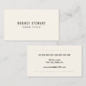 Moderne minimalistische Gattungsmethode Visitenkarte (Vorne/Hinten)