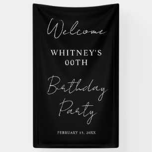 Moderne Minimalistische Geburtstagsparty Banner