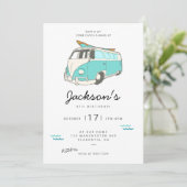 Moderne Minimalistische Geburtstagsparty Einladung (Stehend Vorderseite)