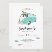 Moderne Minimalistische Geburtstagsparty Einladung (Vorne/Hinten)