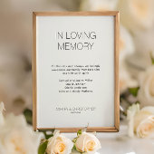 Moderne Minimalistische Gedenkfeier Poster