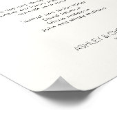 Moderne Minimalistische Gedenkfeier Poster (Ecke)