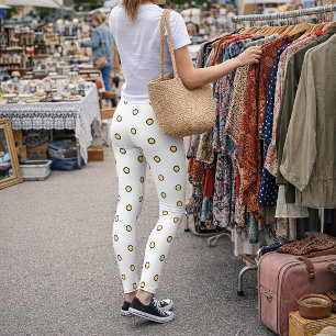 Moderne minimalistische gelbe Tupfenmuster Leggings
