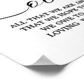 Moderne minimalistische Generationen von Liebe Hoc Poster (Ecke)