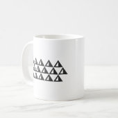 Moderne Minimalistische Geometrie in Schwarz und W Kaffeetasse (Vorderseite Links)