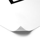 Moderne Minimalistische Geometrie in Schwarz und W Poster (Ecke)