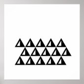 Moderne Minimalistische Geometrie in Schwarz und W Poster (Vorne)