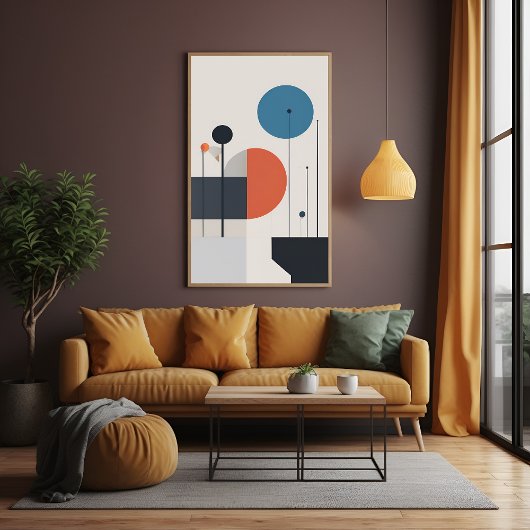 Moderne Minimalistische geometrische Abstrakte Kun Poster