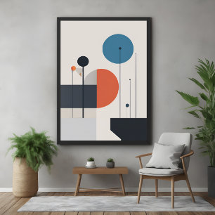 Moderne Minimalistische geometrische Abstrakte Kun Poster