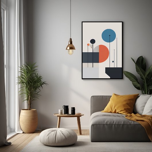 Moderne Minimalistische geometrische Abstrakte Kun Poster