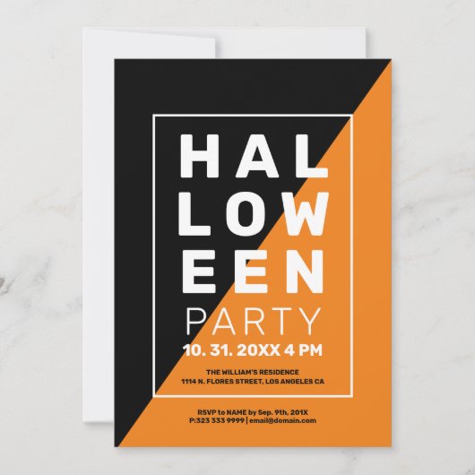 Moderne minimalistische geometrische Einladung (Vorderseite)