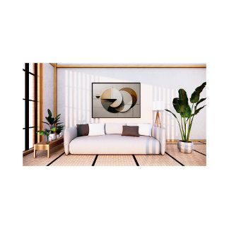 Moderne Minimalistische geometrische Kreise Abstra Fotodruck