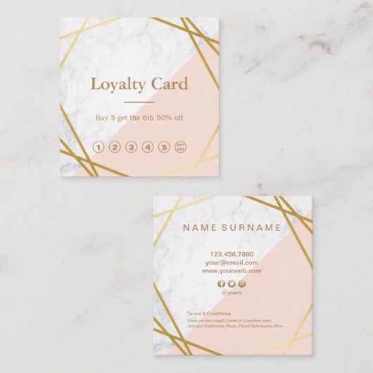 Moderne Minimalistische geometrische Quadratische Visitenkarte (Vorne/Hinten)