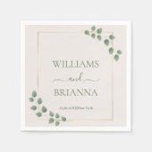 Moderne Minimalistische Geometrische RahmenWedding Serviette (Vorderseite)