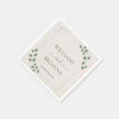 Moderne Minimalistische Geometrische RahmenWedding Serviette (Ecke)