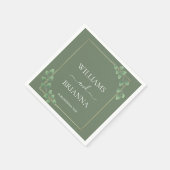 Moderne Minimalistische geometrische RahmenWedding Serviette (Ecke)