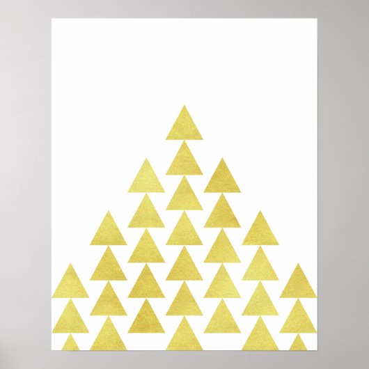 Moderne minimalistische geometrische Triangle-Kuns Poster (Vorne)