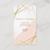 Moderne Minimalistische geometrische vertikale Visitenkarte (Rückseite)