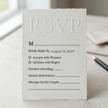 Moderne Minimalistische Geprägte Hochzeit