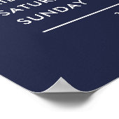 Moderne Minimalistische Geschäftszeiten für die Ma Poster (Ecke)