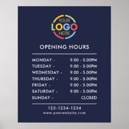 Moderne Minimalistische Geschäftszeiten für die Ma Poster
