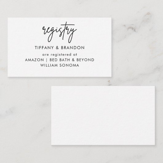 Moderne Minimalistische Geschenkkarren Begleitkarte (Vorne/Hinten)