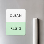 Moderne Minimalistische Geschirrspülmaschine Saube Magnet<br><div class="desc">Moderner,  minimalistischer pastellgrüner Geschirrspüler,  sauber oder schmutzig Magnet für die Anzeige von Geschirr in der Zuhause-Küche.</div>