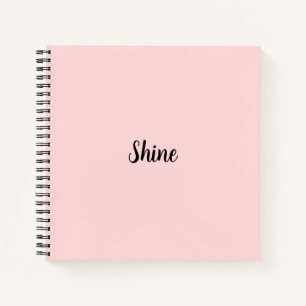Moderne minimalistische Gestaltung in Shine Pink Notizblock