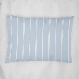 Moderne minimalistische gestreifte Muster hellblau Kissenbezug