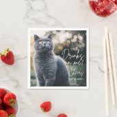 Moderne Minimalistische Getränke auf Foto Haustier Serviette (Beispiel)