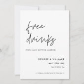 Moderne Minimalistische Getränke Save The Date (Vorderseite)