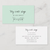 Moderne minimalistische Ginkgo-Blätter Visitenkarte (Vorne/Hinten)