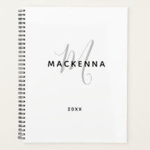 Moderne Minimalistische Girly Monogram Script Name