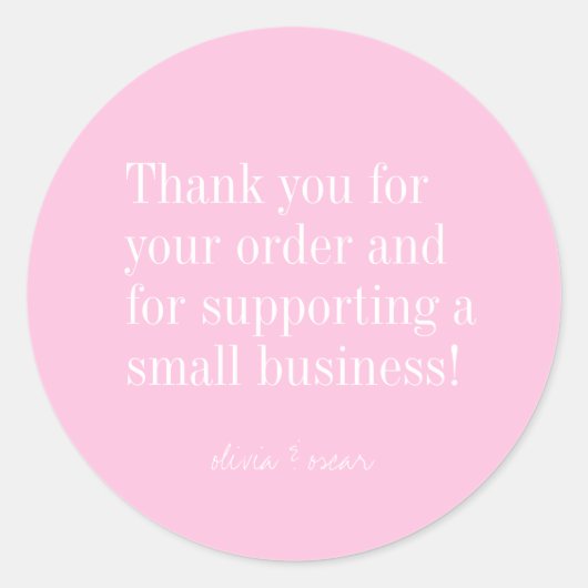Moderne Minimalistische Girly Pink Editable Vielen Runder Aufkleber (Vorderseite)