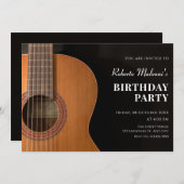 Moderne minimalistische Gitarre Einladung (Vorne/Hinten)
