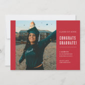 MODERNE MINIMALISTISCHE GLÜCKWUNSCH GRADUATE INVIT EINLADUNG (Vorderseite)