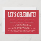 MODERNE MINIMALISTISCHE GLÜCKWUNSCH GRADUATE INVIT EINLADUNG (Rückseite)