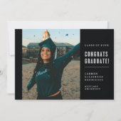 MODERNE MINIMALISTISCHE GLÜCKWUNSCH GRADUATE INVIT EINLADUNG (Vorderseite)