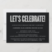 MODERNE MINIMALISTISCHE GLÜCKWUNSCH GRADUATE INVIT EINLADUNG (Rückseite)