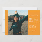 MODERNE MINIMALISTISCHE GLÜCKWUNSCH GRADUATE INVIT EINLADUNG (Vorderseite)