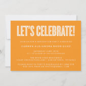 MODERNE MINIMALISTISCHE GLÜCKWUNSCH GRADUATE INVIT EINLADUNG (Rückseite)