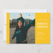 MODERNE MINIMALISTISCHE GLÜCKWUNSCH GRADUATE INVIT EINLADUNG (Vorderseite)