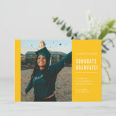 MODERNE MINIMALISTISCHE GLÜCKWUNSCH GRADUATE INVIT EINLADUNG (Stehend Vorderseite)