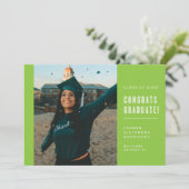 MODERNE MINIMALISTISCHE GLÜCKWUNSCH GRADUATE INVIT EINLADUNG (Stehend Vorderseite)