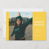 MODERNE MINIMALISTISCHE GLÜCKWUNSCH GRADUATE INVIT EINLADUNG (Vorderseite)