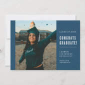 MODERNE MINIMALISTISCHE GLÜCKWUNSCH GRADUATE INVIT EINLADUNG (Vorderseite)