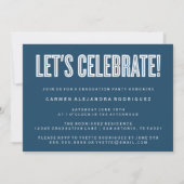 MODERNE MINIMALISTISCHE GLÜCKWUNSCH GRADUATE INVIT EINLADUNG (Rückseite)