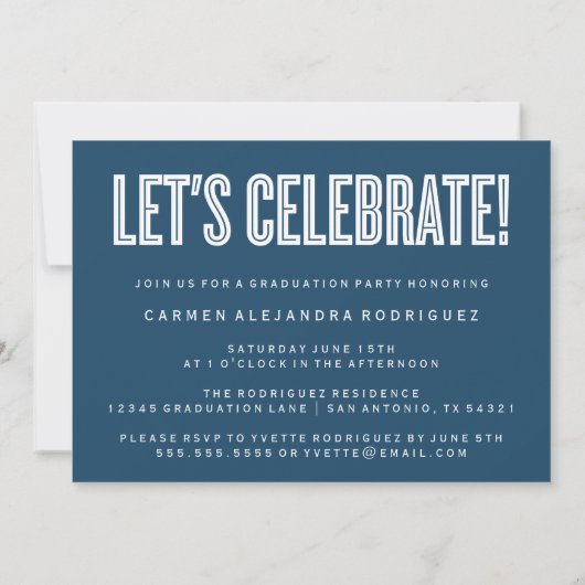 MODERNE MINIMALISTISCHE GLÜCKWUNSCH GRADUATE INVIT EINLADUNG (Rückseite)