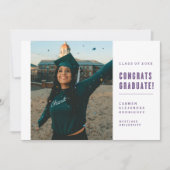 MODERNE MINIMALISTISCHE GLÜCKWUNSCH GRADUATE INVIT EINLADUNG (Vorderseite)